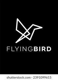 flying bird idea vector logo design