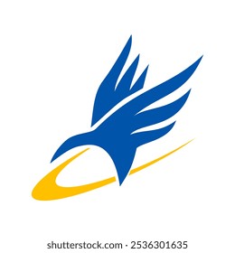 The Flying Bird Illustration Logo is suitable for those who love freedom