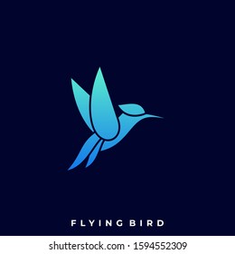 Flying Bird Illustration Vector Template. Suitable for Creative Industry, Multimedia, entertainment, Educations, Shop, and any related business