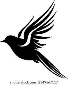 flying bird isolated vector silhouette icon