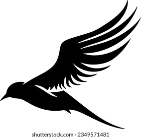 flying bird isolated vector silhouette icon