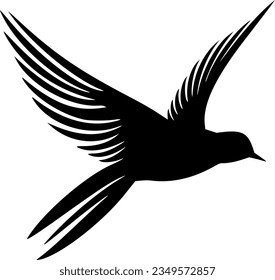 flying bird isolated vector silhouette icon