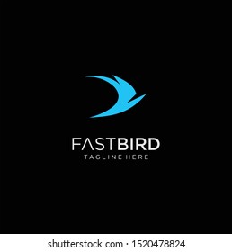 Flying Bird Logo abstract design vector template . Humming Bird Logo . Colibri Logo