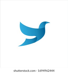 flying bird logo abstract design vector template