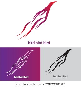 Flying Bird Logo abstract design vector template