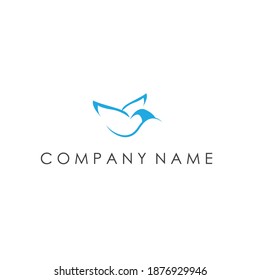 flying bird logo with background