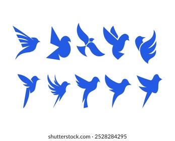 Flying Bird Logo Collection Set 