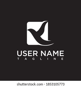 Flying bird logo concept, unique and simple creative design.