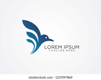 Flying bird logo design