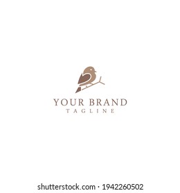 Flying Bird Logo design abstract vector template