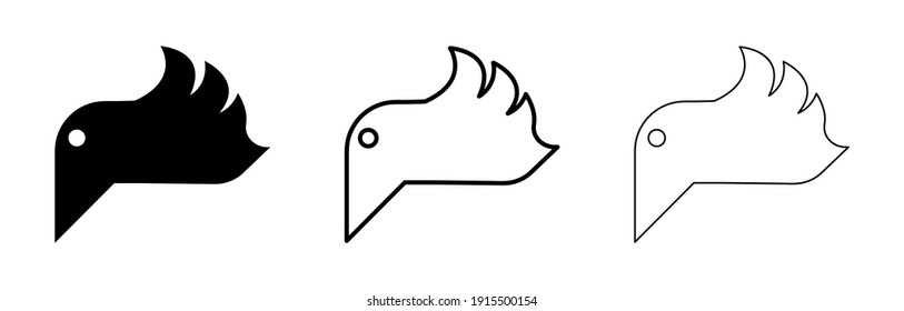 Diseño del logo del pájaro volador en el aire. Un pájaro simple con alas. Dibujos de pájaro con diferentes espesores. Diseño de logotipo moderno.
