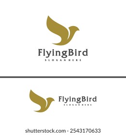 Plantilla de concepto de diseño de logotipo de Flying Bird. Ilustración vectorial del logotipo del águila