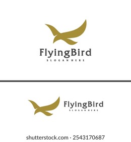 Flying Bird logo design concept template. Eagle logo vector illustration