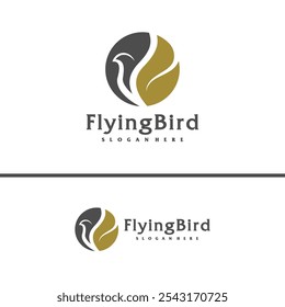 Modelo de conceito de design do logotipo do Flying Bird. Ilustração do vetor do logotipo Eagle