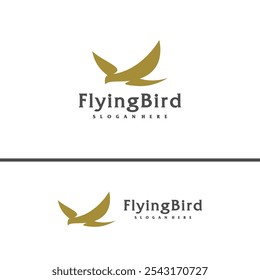 Plantilla de concepto de diseño de logotipo de Flying Bird. Ilustración vectorial del logotipo del águila