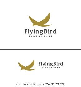 Modelo de conceito de design do logotipo do Flying Bird. Ilustração do vetor do logotipo Eagle