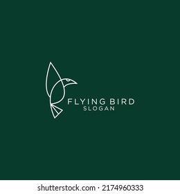 Flying bird logo design icon template
