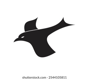 Flying bird logo design icon vector illustration