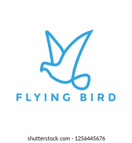 Flying bird logo design inspiration vector illustration