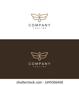 Flying Bird Logo Design Template