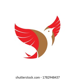 Design-Vorlage für das Logo für fliegende Vögel