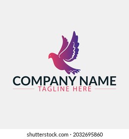 Flying bird logo design template. dove vector icons designs