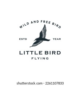 flying bird logo design template