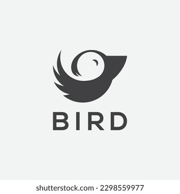 Flying bird logo design template