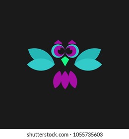 Flying Bird Logo design vector illustration template. Logotype concept outline icon.