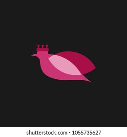 Flying Bird Logo design vector illustration template. Logotype concept outline icon.