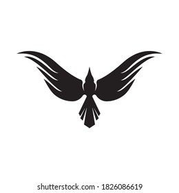 Flying Bird Logo design vector template. Dove Pigeon Logotype concept icon