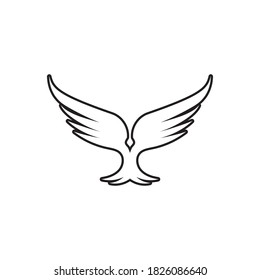 Flying Bird Logo design vector template. Dove Pigeon Logotype concept icon