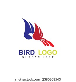 flying bird logo design vector