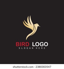 flying bird logo design vector