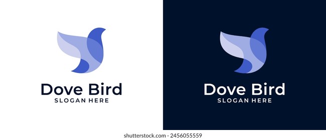 Flying Bird Logo design vector. Dove Pigeon icon