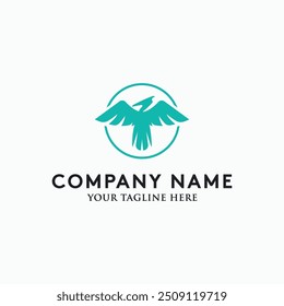 Vetor de design de logotipo de pássaro voador