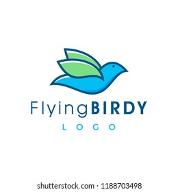 flying bird logo graphic design illustration for industrial company