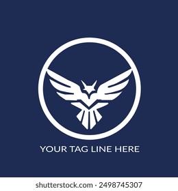 Logotipo del pájaro volador con el icono del pájaro volador