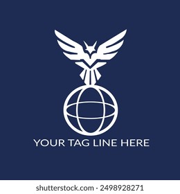 FLYING BIRD LOGO WITH FLYING ICON