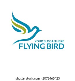 Flying bird logo icon design template