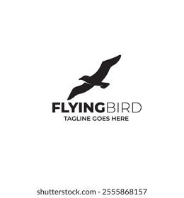 Flying bird logo icon flat vector design