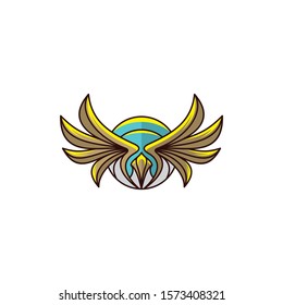 Flying Bird logo icon vector