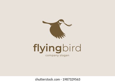 Logo-Symbol für fliegende Vögel, Vektorgrafik