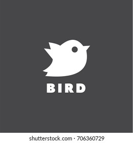 Flying bird logo icons in minimalist style modern