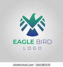 Flying Bird logo. Luxury bird, eagle, hawk. Universal premium falcon wing symbol logotype.