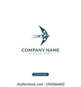 flying bird logo. modern concept linier. suitable for print
