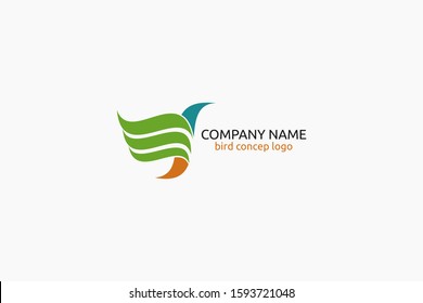 flying bird logo. pigeon bird logo. 