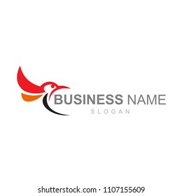 flying bird logo with simple and attractive and modern look, logo ready to use