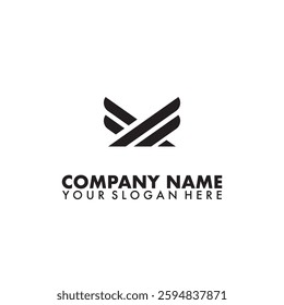 Flying bird logo with simple style