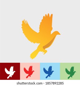Flying Bird Logo Symbol Icon Vector